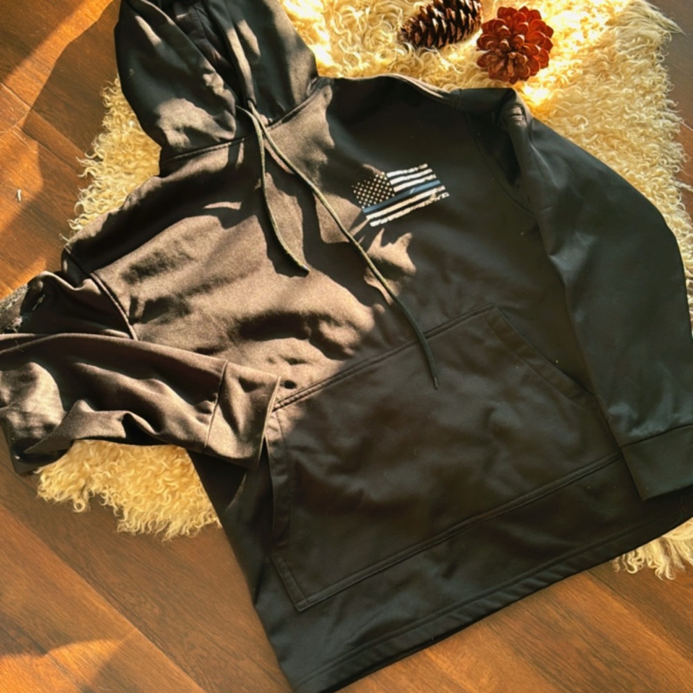 Rothco Black Hoodie with American Flag Design